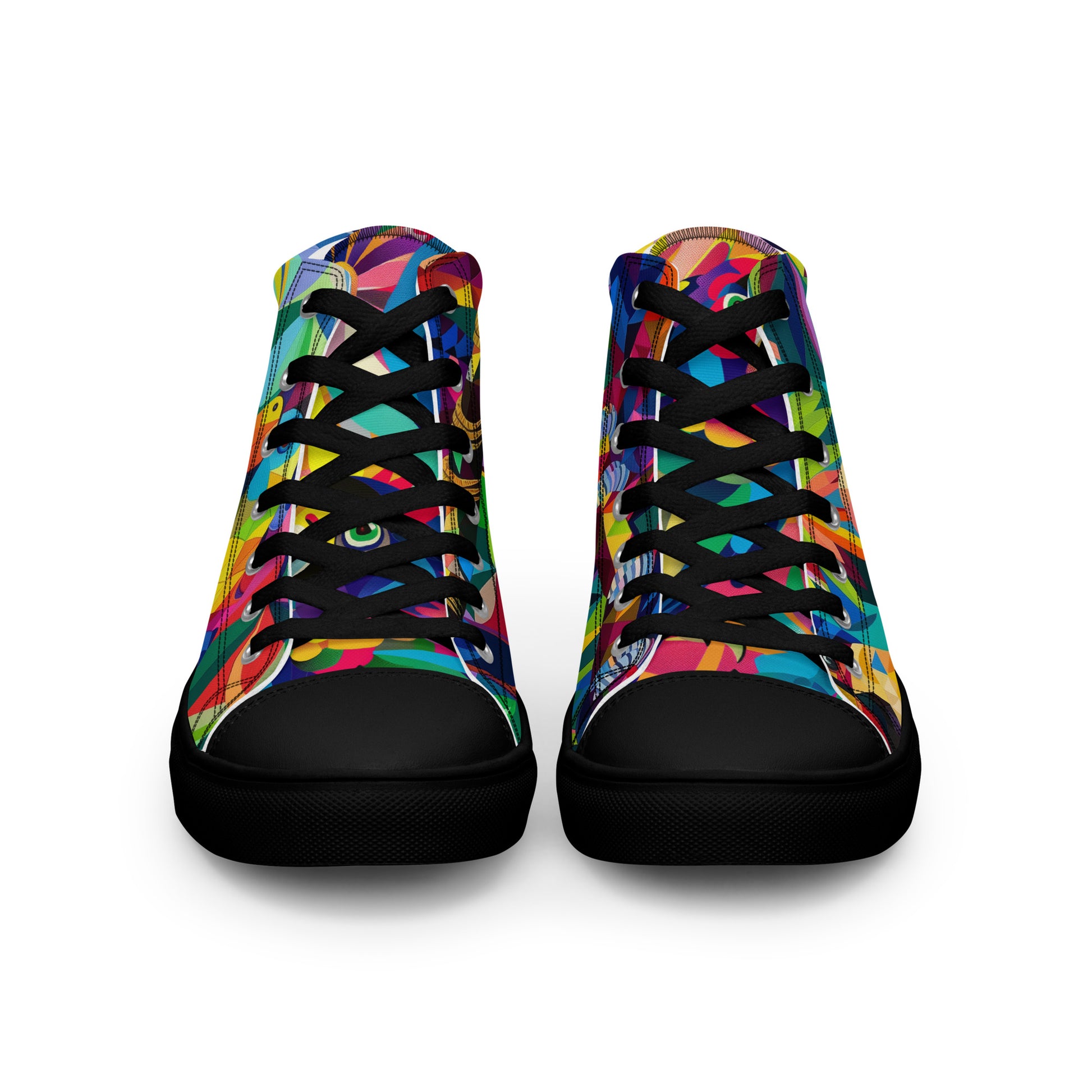 a pair of shoes sitting on top of a bench 
