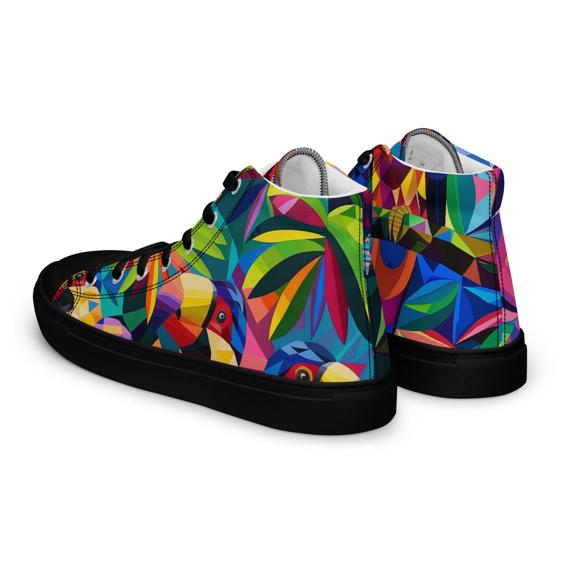 a pair of shoes sitting on top of a skateboard 