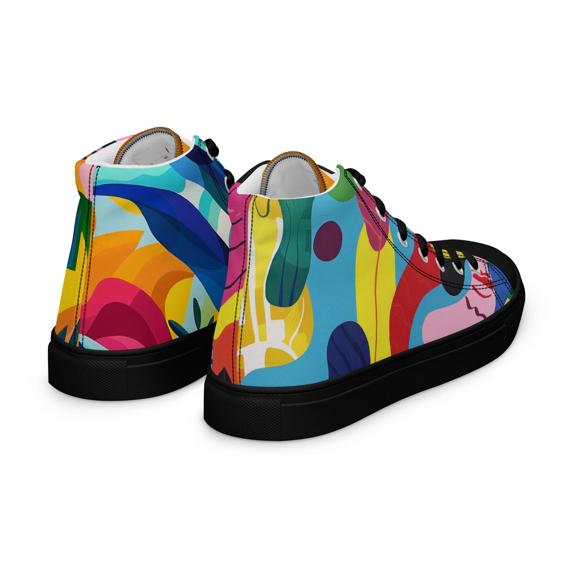 a pair of shoes sitting on top of a skateboard 